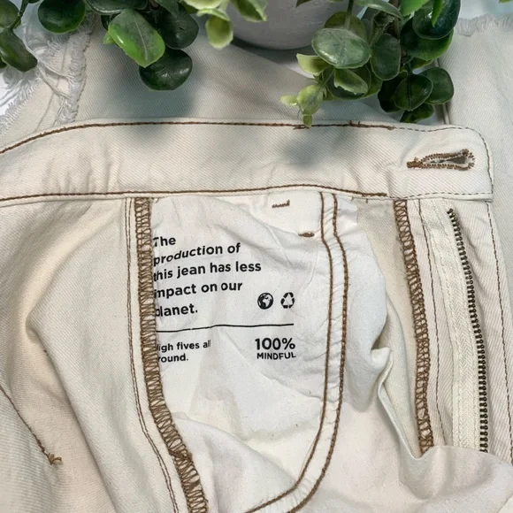 PacSun Wide Leg Carpenter Ultra High Waist Cream Color Jeans Size 27 - Picture 13 of 16